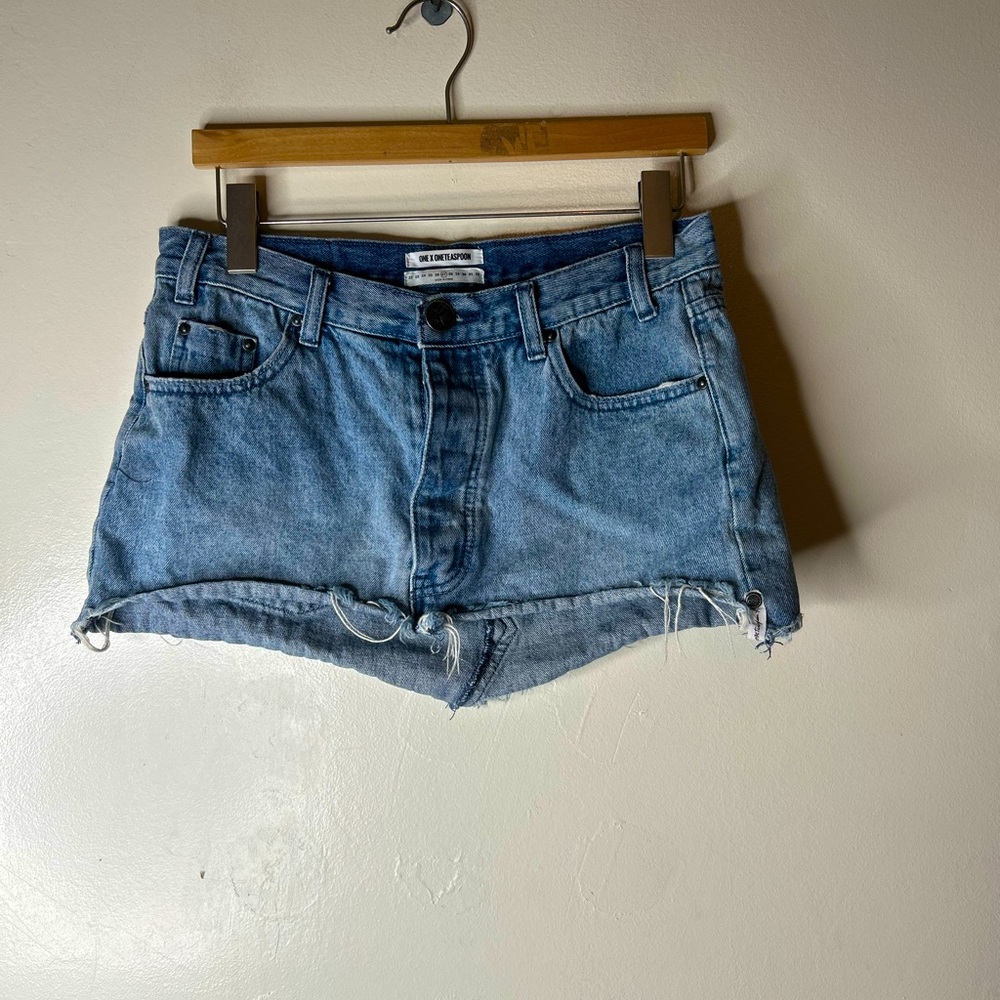 One teaspoon denim blue mini skirt